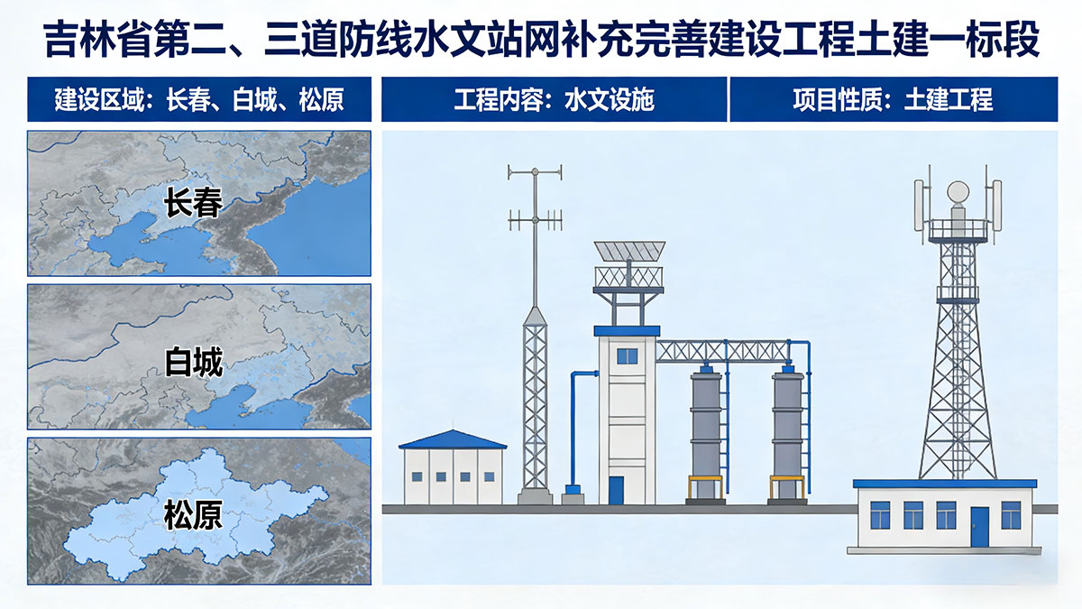 吉林省第二、三道防线水文站网补充完善建设工程土建一标段（长春、白城、松原水文设施）