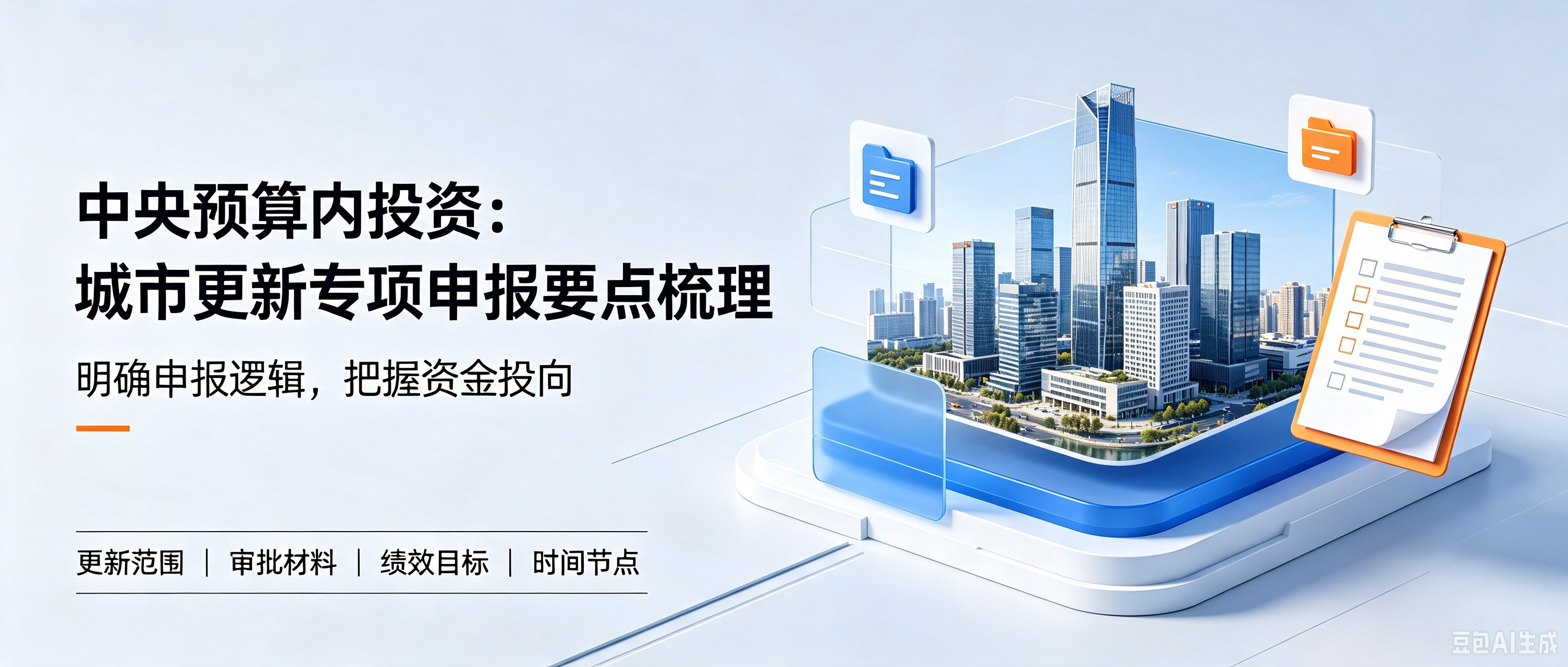 中央预算内投资：城市更新专项申报要点梳理