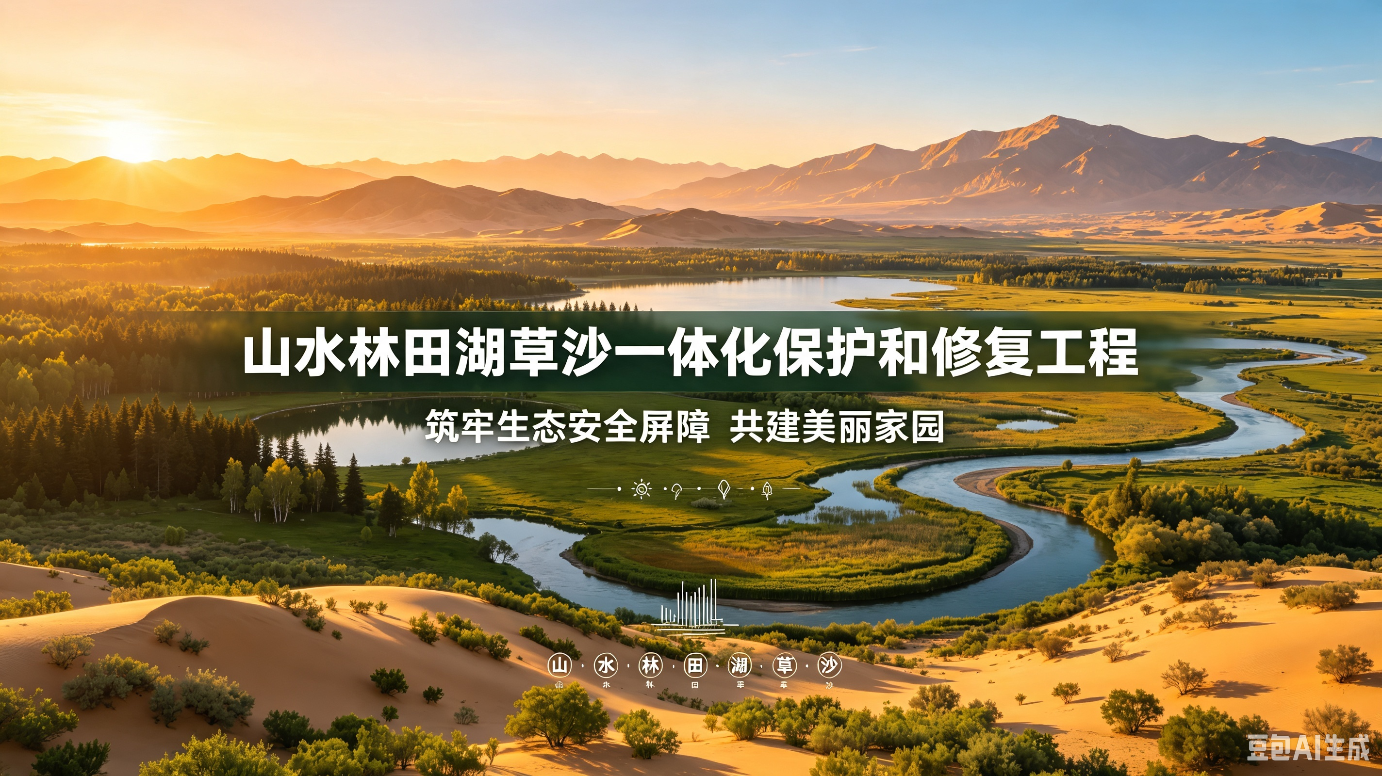 山水林田湖草沙一体化保护和修复工程